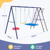 6 in 1 Garden Swing Set with Double Swings Slide, Ladder for Outdoors Playing UK