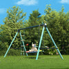 Kids Swing Set PlayFrame Nest Tree Swing Climbing Ladder Seesaw Metal Frame Blue