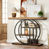 105cm Console Table Industrial 4-Tier Narrow Entryway Sofa Table for Living Room