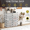 24 Pairs Shoe Storage Cubes Modular Storage Boxes w/Doors Freestanding Shoe Rack