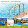 3-Step Swimming Pool Ladder w/ Non-slip Steps & Handrails-Sliver