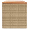Garden Storage Box Beige 220x50x54 Poly Rattan Acacia Wood K6H0