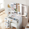 Makeup Desk Dressing Table With Mirror 4Drawers Stool Vanity Set Bedroom Modern