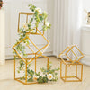 Geometric Metal Frame Flower Stand Pedestal Rack Wedding Centerpiece Stage Deco