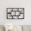 Wall Shelf - Black Oak, 85 x 16 x 52.5 cm, Made of Engineered Wood