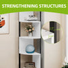 6-Tier Zigzag Corner Bookshelf, Freestanding Bookcase for Living Room, White