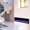 60" Wide LED Electric Fireplace Wall Mounted/ Insert 9 Flames Inset Fire Heater