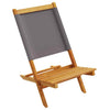 Folding Garden Chairs 6 pcs Anthracite Fabric and Solid Wood S2Z3