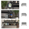 Mondeer 120cm Computer Desk with 2 Storage Shelves Removable Monitor Stand Black