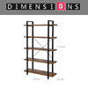 5 Tier Large Ladder Bookcase for Living Room and Office