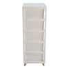 White Bedside Table 3/4/5 Drawers Cabinet Bedroom Toy Storage Nightstand Shelf