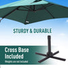 3x3m Garden Parasol Square Umbrella Cantilever 360°Rotation Sunshade Canopy