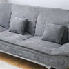Grey 3 Seater Sofa Bed Recliner Couch Settee Double Sleeper Sofabed Free Pillows