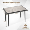 Indoor Modern Breakfast Table w/ Faux Marble Tabletop-Grey