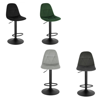 1/2/4/6x Bar Stool w/ Backrest 360° Swivel Gas Lift Barstool Breakfast Cafe Club