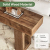 63-Inch Solid Wood Console Table, Long Farmhouse Entryway Sofa Table for Hallway