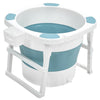 Folding Portable Bathtub Bath Tub Adult Child Warm Spa Sauna Soaking Barrel&Lid