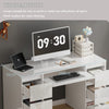 NEW White Dressing Table High Gloss Vanity Makeup Desk 6 Drawers Storage Bedroom