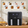 9L Air Fryer Oil Free Healthy Dual Zone Frying Cooker Low Fat Digital Oven 1700W