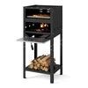 12�� Outdoor Pizza Oven Freestanding Wood-Fired Pizza Stove-Black
