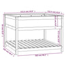 LAPOOH Planter with Shelf White 111.5x111.5x81 Solid Wood Pine,Planter W9P8