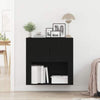 Wall Cabinet Black Oak 80x33x80 cm Engineered Wood