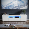 Modern White 180cm High Gloss TV Stand Cabinet Cupboard Unit with RGB LED Lights