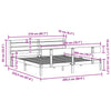 Bed Frame with Headboard 200x200 Solid Wood Pine G6C7