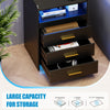 Bedside Table with Charging Station & Led Lights, Bedside Cabinet with 3 Drawers