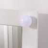 White Dressing Table Mirror with Lights Drawer Makeup Vanity Set Desk +2 Drawers