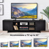Modern Wood Universal Stand for TV up to 65" Media Console Table w/Shelves