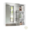 Mondeer Bathroom Mirror Cabinet with Metal Water Filter Plate 65*15*65cm White