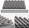 12x12x2" Acoustic Wall Panels Tiles Studio Egg Crate Soundproofing Foam Pads