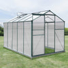 4x6/6x6/8x6/10x6FT Walk-In Greenhouse Aluminium Frame / Polycarb Panel Silver