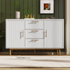 SIDEBOARD BUFFET 2 DOORS 3 DRAWERS STORAGE CABINET CUPBOARD WHITE 120X40X75 CM