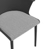 Set of 4 Pieces Upholstered Plastic Dining Chairs Kitchen Office Armchair Seat