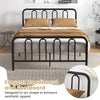 Double Size Metal Bed Frame with Headboard & Footboard Easy Assembly Black