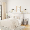 Side Table Narrow Bedside Table Nightstand Greige 30 x 48 x 61.5 cm