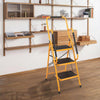 3 Step Ladder With Safety Handrail Foldable Safety Non Slip Matt Safe Heavy Duty