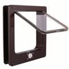 Lockable Pet Door 4Way Locking Small Medium Large Dog Cat Flap White/Brown Frame