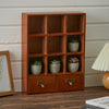 Vintage Wooden Small Cabinet Storage Box Desktop Organizer Unit Display Shelving
