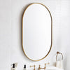 70*40cm Oval Arched Wall Mounted Mirror Bathroom Bedroom Makeup Dressing Mirror