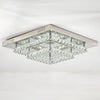 Modern XL Living Room Lamp LED Celling Light Crystal Pendant Chandelier Square