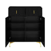 Shoe Storage Cabinet Footwear Rack Stand with Drawers & Adjustable Shelves Black