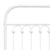 Metal Bed Frame with Headboard White 90x200 H5N1
