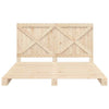 Bed Frame with Headboard 180x200 King Solid Wood Pine B7B2