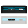 TV Stand Modern High Gloss Doors Entertainment Unit Cabinet With RGB LED Lights
