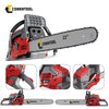 2.4KW 62cc Petrol Chainsaw Powerful 22" Bar Length 2-Stroke Wood Cutter Saw 2024