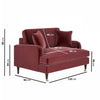 Velvet Loveseat Sofa Couch 2 Seater with Cushions