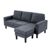 Modern L-Shaped Corner Sofa 2 3 Seater Armchair Couch With Footstool